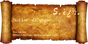 Suller Ágnes névjegykártya